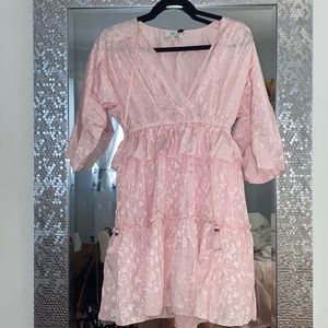 Satin jacquard dress